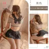 Kamai Xue Lencería Erótica Pura Dulce Sexy Estudiante Uniforme JK Japonés Conjunto de Falda Súper Corta con Lazo 1777