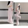 Pantalones de paracaídas de cintura tridimensional color albaricoque para mujer, primavera y verano, de cintura alta, casuales, de secado rápido, pantalones de paracaídas, pantalones deportivos de montaña para exteriores