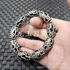 Pulsera de ágata de Xizang con cuentas una, dos, tres, cuatro, cinco, seis, nueve ojos colmillo de tigre Ruyi joyería pulsera de jade luantong