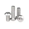 Tornillo Perno de Acero Inoxidable 201 con Cabeza Redonda, Cabeza Plana, Cabeza de Champiñón, Semiesférica, con Hexágono Interior M3M4M5M6M8M10M12