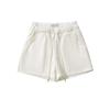Shorts Esportivos Casuais com Cordão e Renda na Cintura Femininos Estilo Americano Garota Quente Cintura Alta Combina com Tudo Pequeno Senso de Design Calções de Moletom