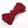 Corda de Poliéster-Algodão Monocromática 4mm Corda Trançada Artesanato DIY para Joias Pingente de Corda de Algodão Artesanato de Tecelagem Chaveiro 48 Cores