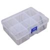 Caja de almacenamiento de plástico transparente de PP al por mayor 10 15 24 36 8 compartimentos Caja de almacenamiento para joyas Caja para componentes digitales Caja para papelería