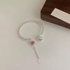 Miyu Jiangnan ~ Traje de pulsera de campana estilo chino nuevo para mujer, sensación fría, blanco, red-hot, pulsera combinable para amigas