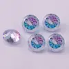 Yongjia Gems 6mm Chapado en Color Redondo Degradado Corte Araña de Fuego Circonita Piedra Suelta Joyería DIY Arte de Uñas Joyería Wholesale