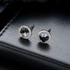 Pendientes de cristal de hielo con diamantes para hombre, diseño único irregular, acero de titanio, sin color, accesorios distintivos que combinan con todo, joyería para mujer.