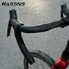 Manillar de carretera HASSNS con cintas para bicicleta, manillar antideslizante tipo panal con equipo de ciclismo antideslizante perforado resistente al desgaste