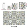 Pegatinas de azulejo autoadhesivas de PVC con mandala gris verdoso para cocina/baño, impermeables y resistentes al aceite, para renovación de paredes, exclusivamente para ventas transfronterizas