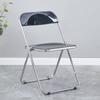 Silla de Acrílico Transparente Mesa de Comedor Moderna Balcón Popular Foto Ins Maquillaje Accesible Dormitorio de Lujo Plegable Taburete Silla de Comedor