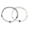 Pulseras de Ojo de Diablo de Cuerda de Color Retro Transfronterizas Europeas y Americanas Tejidas a Mano 2 Juegos de Pulseras Pulseras para Pareja Amigos