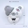 Lindo Llavero de Oso de Peluche Muñeca de Dibujos Animados para Estudiante Colgante Pequeño de Alto Valor Juguete Chirriante para Aliviar el Estrés Adorno Colgante