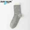 Calcetines Zobalen con Lazo Color Block para Mujer, Primavera y Otoño, Calcetines de Media Pantorrilla a la Moda Estilo Ins, Estilo Universitario Japonés para Niñas