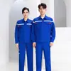 Conjunto de verano ligero de manga larga transpirable antiestático con franjas reflectantes, ropa de trabajo resistente al desgaste, ropa de trabajo para hombre con logo bordado de fábrica