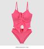 Traje de baño para mujer 2025 Verano Nuevo Estilo Coreano Ins Estilo Puro Lujoso Pechos Grandes y Pequeños Push-Up Cordón Aspecto Adelgazante Traje Dividido