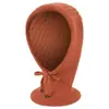 Bufanda Sombrero de Punto Integrado Otoño Invierno para Mujer Cordón Rayas Caliente Cubreorejas Gorro de Lana Bufanda Doble Uso