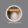 Espejo inteligente redondo para baño montado en la pared hotel anti-vaho con luz pantalla táctil LED espejo redondo para baño