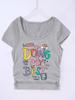 Camiseta de niña con patrón popular transfronterizo que se puede hacer DIY 4-14 años de edad con estampado de dibujos animados para niñas deportiva y de ocio tops de color puro