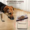 Estante para Comedero de Mascotas Combinación Hierro-Madera Doble Tazón Alto Protección Cervical Gato Estante para Tazón Madera Perro Gato Cuenco para Beber Agua Alimentación