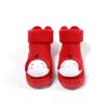 2022 nuevos zapatos y calcetines gruesos de rizo para recién nacidos cálidos rojos antideslizantes para niños pequeños bebé rojos calcetines de Año Nuevo