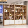 Armário de Vinho de Madeira Maciça Armário de Exibição Sala de Estar Montado na Parede Doméstico Multifuncional Armário de Entrada Armário de Armazenamento Recipiente de Exibição Armário de Armazenamento