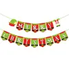 Faixa de decoração de festa de Natal transfronteiriça, topo de decoração para bolo de aniversário de Natal com tema de elfo