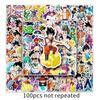 100 japonês anime dragon ball cross-border cartoon DIY bagagem notebook guitarra desenhos animados graffiti adesivos