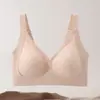 Lanjing Jinmo entretela de seda copas fijas push-up sin costuras sujetador de copa fina ajustable de cobertura total