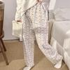 Loja Física Atacado Outono Novo Pijama Feminino Algodão Nuvem Calça Longa Calça Única Roupa de Dormir Casual Confortável Versátil Casa