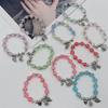 Nueva pulsera de cuentas de cristal de flor caliente, pulsera de cuentas colgantes de plata tailandesa de imitación, pulsera para estudiantes, pequeño regalo, tienda de 2 yuanes