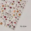 Pegatinas de Uñas Navideñas en Relieve 3D Papá Noel Ciervo Lindo Oso Retro Estéreo Helado Delgado Resistente Pegatinas de Arte para Uñas