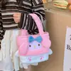 Nova Bolsa de Pelúcia Desenho Animado Portátil Bolsa de Ombro Bolsa de Armazenamento para Celular e Chaves Popular Fofa para Crianças e Meninas Kuromi