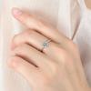 Anillos de Pareja Ajustables de Seis Garras de un Quilate con Diamantes Simulados de Moissanita para Mujer, Suministro Transfronterizo de Moda en Transmisión en Vivo de Kuaishou