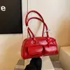 Bolso de hombro transfronterizo estilo milenial, moderno y elegante, con acabado brillante, múltiples bolsillos y diseño de mano; bolsas personalizadas al por mayor para mujer