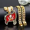 Hip-hop europeu e americano dominante novo pingente de pirata colar de corrente cubana moda tendência hip-hop acessórios de joias personalizados