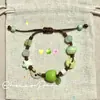 El Paraíso de la Manzana Verde Se Ve Muy Genial y Es Súper Adecuado para el Verano Pulseras de Botones con Cuentas para Estudiantes Atractivos