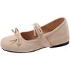 Altura Interior Cabeza Cuadrada Zapatos de Ballet Rosas para Mujer Nuevo Estilo Coreano Moda Estilo Francés Lazo Estilo Hada Zapatos Mary Jane