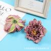 Flor Artificial Peônia 12cm Cabeça de Flor Grande DIY Material para Headdress Artesanal Tecido de Seda Flor Falsa Decoração de Casa Adereços para Fotos