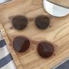 Nuevas Gafas de Sol Retro de Marco Redondo Pequeño Gafas de Marco Pequeño de Color Té con Leche de Moda ins Mujer Celebridad en Línea Gafas de Sol Tiktok