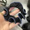Goma para el pelo rizada bicolor para coletas altas, accesorio versátil, alta elasticidad, cuerda para el pelo duradera para moños