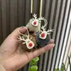 Pingente de veado de feltro de Natal transfronteiriço, guirlanda de árvore de Natal, decoração de lareira para casa, chaveiro, pingente de rena para bolsa