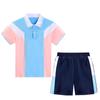 Ropa de Jardín de Infancia Verano Manga Corta Algodón Uniforme Escolar Estudiantes de Primaria Ropa de Clase Infantil Azul Ropa Casual Pantalones Cortos Culotte Traje