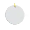 Colgante de cerámica de transferencia térmica Colgante de cerámica navideña Colgante navideño redondo de 3 pulgadas Colgante decorativo Colgante pequeño navideño