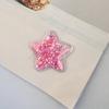 Arena Movediza Corazón PVC Transparente Lentejuelas 5cm Estrella de Cinco Puntas Parche Inflable Accesorios para Teléfono Móvil Accesorios Populares de Joyería