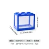 Bloques de Construcción Apilables Acuario Transparente Pequeño Tanque Ornamental Escritorio Creativo Taza para Pez Betta Caja de Cría de Mascotas Fabricante Fuente Directa