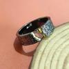 Anillo de Plata Tailandés Antiguo Oscuro "Yunxiao" Serie Entre Montañas Diseño de Nicho para Hombre Anillo Abierto Grabado de Moda