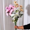 Venta al por mayor de fábrica de flores para decoración del hogar, exhibición de simulación de tres epifilos para bodas, guía de camino para el salón de bodas, material de base floral