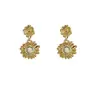 A orelha superior é linda! Brincos de Metal com Flor Elegantes Modernos Distintos Clipe de Orelha Brincos Retro Versáteis