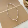 Colar Colorido de Zircônia com Contas de Dopamina Versátil Empilhado Olho de Gato Feminino Ins Nicho Corrente de Clavícula Pérola Exquisita