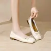 Zapatos de tacón bajo estilo francés con lazo para mujer Zhr, Nuevo modelo de verano 2026, Zapatos cómodos para madres, Zapatos Mary Jane