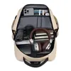 Nova mochila executiva color-block, grande capacidade, expansível, com compartimento para laptop, à prova d'água, resistente ao desgaste, adequada para viagens casuais, unissex